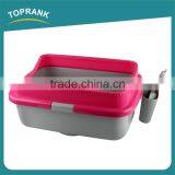 Hot Selling Indoor Outdoor Portable Cat Toilet PP Plastic Cat Litter Box With Scoop thumbnail-3