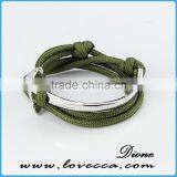 Green Color Nylon Rope Anchor Nautical Rope Bracelet thumbnail-1