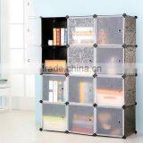 Multipurpose Home Bookcase Storage Cabinet Plastic Waterproof Wardrobe Furniture thumbnail-2