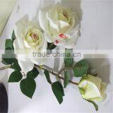 SJ20170003 White Artificial Silk Flower Rose Bud thumbnail-1