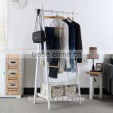Wood Coat Rack Customizable Antique Wooden Valet Dress Hanging Stand Coat Rack