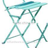 3 Piece Bistro Set Folding Patio Table and Chairs, Blue thumbnail-4