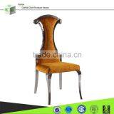 B8028 Modern Antique Velvet Steel Chairs for Wedding thumbnail-1