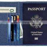 Fabric Passport Holder Wallet Cover Case RFID Blocking Travel Wallet thumbnail-1
