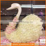 Exquisite Fiberglass Life-size Decorative Swan Statue thumbnail-2