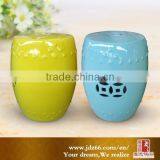 Modern China Design Blue Hollow-out Ceramic Stool thumbnail-4