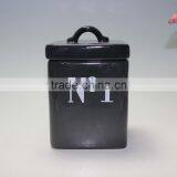 Square Ceramic Jar thumbnail-1