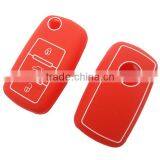 Silicone AUTO Car Key Silicone Cover Silicone Red Remote Cases For VW thumbnail-1