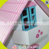Wholesale Kids Beautiful Wooden Dollhouse Miniatures Fashion Baby Wooden Dollhouse Toy W06A030 thumbnail-3