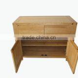 2 Doors 2 Drawer Solid Wood Shoes Cabinet thumbnail-3