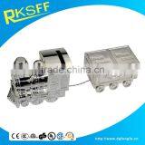 Novelty Train Shape Multi-functional Coin Bank Connected With Tooth and Curl Box thumbnail-6