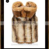 2015 Hot Sale Europe Style Men's Fashion Faux Rabbit Fur With Hat Waistcoat Jacket thumbnail-3