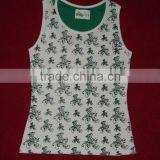 Fashionable High Quality Allover Printed Ladies Tank Top thumbnail-1