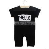 2017 Hot Sale Newborn Baby Clothes Wholesale Unisex Custom Printing Jumpsuit Plain Summer Organic Cotton Knitted Baby Romper thumbnail-4