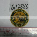 Machine Embroidery Round Garment Badge Design