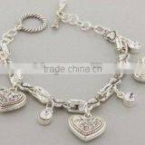 Fashion Heart Charm Bracelet, Alloy Charm Bracelet, West Style Bracelet thumbnail-1