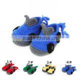 Cartoon Cars Style Handmade Crochet Baby Boy Shoes thumbnail-6