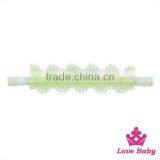 FDK261 Hot Pink Girls Hair Headband With Pearls Fold Over Ealstic Headbands Top Design Baby Headband thumbnail-6