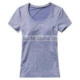 Cheap Wholesale 95% Polyester 5% Spandex Dry Fit Women t Shirt thumbnail-6