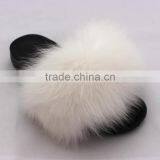 Myfur 2017 Fashionable Soft And Comfy Fluffy Women Ladies Indoor Real Fox Fur Slippers thumbnail-1