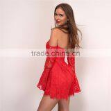 Runwaylover 038 Ladies Sexy Off-Shoulder Lace Playsuits thumbnail-2