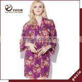 Wedding Bridal Party Short Cotton Floral Robe Floral Bridesmaid Robe FR0046 thumbnail-1