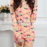 NEW STYLE LADY HEATED THERMAL UNDERWEAR PLUS SIZE FULL PRINTING DESIGNS LONG JOHN WOMEN thumbnail-2
