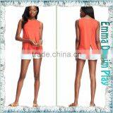 Custom Vogue Design Open Back Split Hem Womens Sexy Colorfast Sleeveless T Shirts thumbnail-3