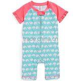 UV Protection 50+ Kids One Piece Half Zipper Custom Printed Rash Guard thumbnail-1