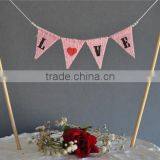 Mr & Mrs Cake Banner Bunting Wedding Party Just Married Love Custom Cake Bunting thumbnail-6