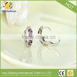 Latest Design Jewelry Copper Material Gold Plated Cubic Zirconia cz Stud Earrings thumbnail-4