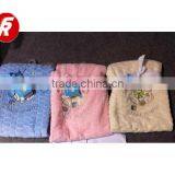 2017 New Solid Style Silk Baby Blanket With Applique