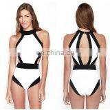 Whole Sale Black & White Hollow V Back Summer Bikini Classical Bikini thumbnail-1