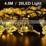 Solor Power Outdoor Indoor Garden Viewing Light 20LED Christmas Elk Light String for Wedding Courtyard Celebrate - Purple thumbnail-2