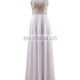 Gorgeous Beaded Sequined Prom Dress Robe De Soiree 2016 A-line Sweetheart Chiffon Floor Length Evening Gowns Formal Party Gown