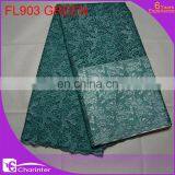 African Lace/fashion French Lace/african Swiss Voile Lace/african Water Soluble Lace/african Embroidery Lace FL903 Green thumbnail-1