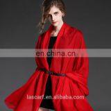 Soild color wool scarf for women in winter red