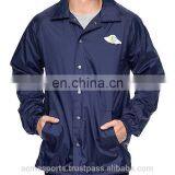 High Quality Coach Jackets - 2017 New Design Black Men Coach Jackets Custom Made Coach Jacket 2017 thumbnail-3