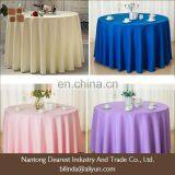 Round Plain Polyester Wedding Banquet Table Clothes