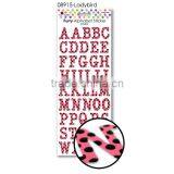 DIY Craft Scrapbook Colourful Animal Print Alphabet Sticker Furry Felt Letter Sticker thumbnail-3
