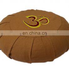 Buckwheat Flax Seed Filled Embroidered Zafu Cushions Made in India thumbnail-3