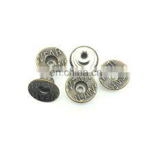 Round Antique Brass Shank Metal Para Jean Pants Button/Jersey Largo Con Botones/Boton For Denim thumbnail-5