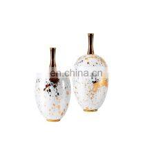 New Chinese Gold-plated Ink-jet Porcelain Vase Ceramic Vase For Home Decoration thumbnail-4