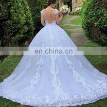 2020 White Fashion Vestido De Noiva Bridal Tulle Mariage Women Wedding Dress thumbnail-3