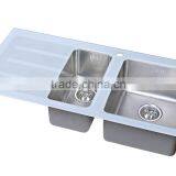 Glass Sink Stainless Steel Hand Made Kitchen Sink