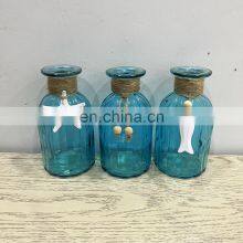 Exclusive Design Bud Vases Wedding Ocean Element Creative Modern Blue Fish Hanging Decoration Flower Glass Vase Home Decor Items thumbnail-2