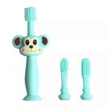 Wholesale Monkey Shaped Teether Silicone Portable Baby Training Soft Toothbrush thumbnail-3
