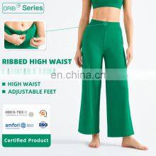 Custom Women Drawstring Pocket Soft Sport Pants High Waist Fitness Yoga Pants thumbnail-1