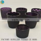 Cobalt Blue Glass Candle Vases Mercury Glasses Wholesale Gold Mirrored Glass Candle Containers Wedding Gift Quality Choice