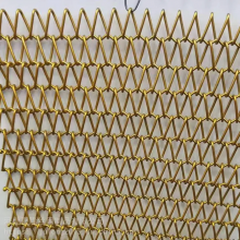 Gold Decorative Metal Coil Aluminium Alloy Wire Screen Mesh Ceiling Curtain Decoration Mesh thumbnail-5